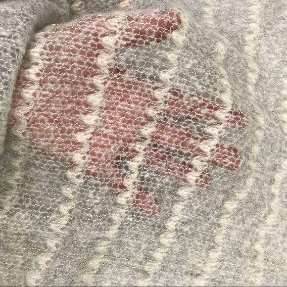 NWT Boutique Oversized Sheer Grey Sparkly Light - Picture 4 of 8